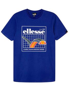 Camiseta Ellesse Pareri azul dibujo 3D para hombre