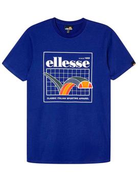Camiseta Ellesse Pareri azul dibujo 3D para hombre