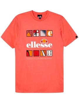 Camiseta Ellesse Souscri coral cuadros estampados