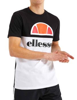 Camiseta Ellesse logo grande negra y blanca