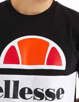 Camiseta Ellesse logo grande negra y blanca