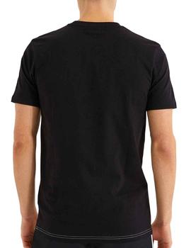 Camiseta Ellesse logo grande negra y blanca