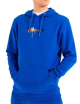 Sudadera Ellesse Baz azulón logo multicolor hombre
