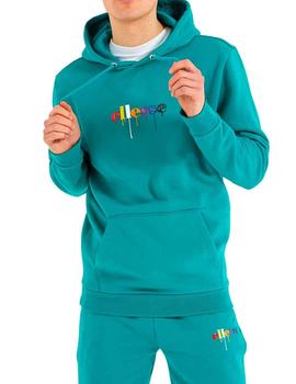 Sudadera Ellesse verde letras colores para hombre