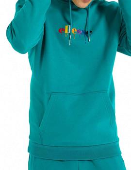 Sudadera Ellesse verde letras colores para hombre