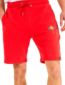 Pantalón corto Ellesse Toni Short rojo de algodón