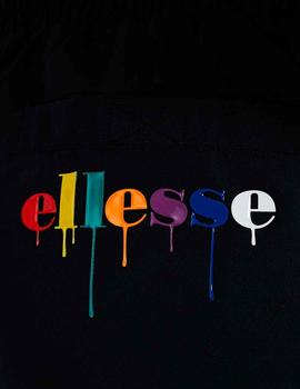 Bañador corto Ellesse negro logotipo multicolor