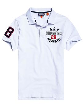 Polo Superdry blanco para hombre