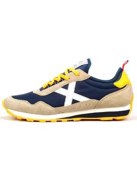 Zapatillas Munich Um 17 azul marino con amarillo