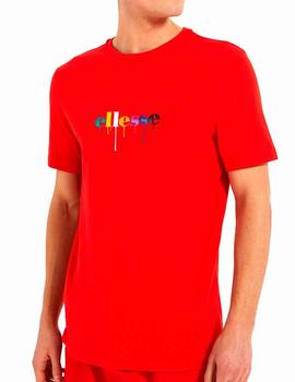 Camiseta Ellesse roja logo colores para hombre