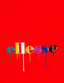 Camiseta Ellesse roja logo colores para hombre