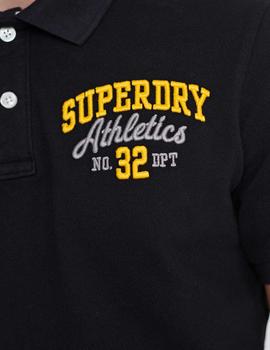 Polo Superdry negro para hombre