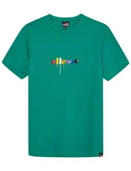 Camiseta Ellesse Giorvoa verde letras de colorines