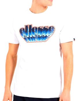 Camiseta Ellesse blanca letras 3D azules hombre