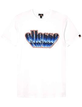 Camiseta Ellesse blanca letras 3D azules hombre