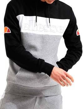 Sudadera Ellesse negra blanca y gris Thierry Hoody