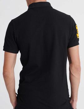 Polo Superdry negro para hombre