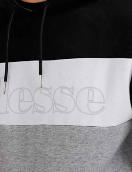 Sudadera Ellesse negra blanca y gris Thierry Hoody