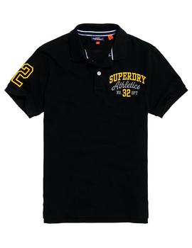 Polo Superdry negro para hombre