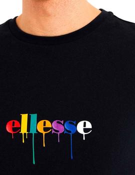 Camiseta Ellesse Giorvoa negra letras de pintura