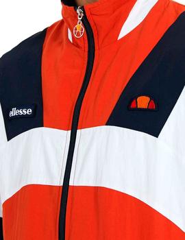 Chaqueta Ellesse naranja blanca y azul marino