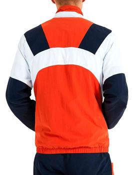 Chaqueta Ellesse naranja blanca y azul marino