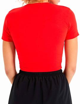 Camiseta Ellesse roja letras de colores para mujer