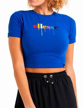 Camiseta corta Ellesse Romancia azul para chica