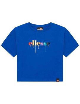 Camiseta corta Ellesse Romancia azul para chica