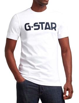 Camiseta G Star Raw Slim blanca lisa para hombre