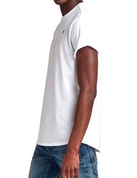 Camiseta blanca lisa G Star Raw Lash para hombre