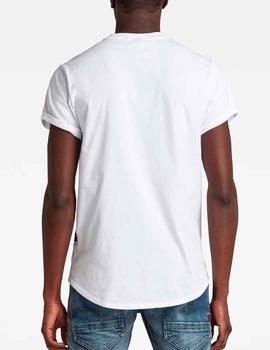 Camiseta blanca lisa G Star Raw Lash para hombre