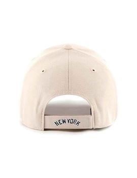 Gorra 47 Brand New York beige logo azul marino