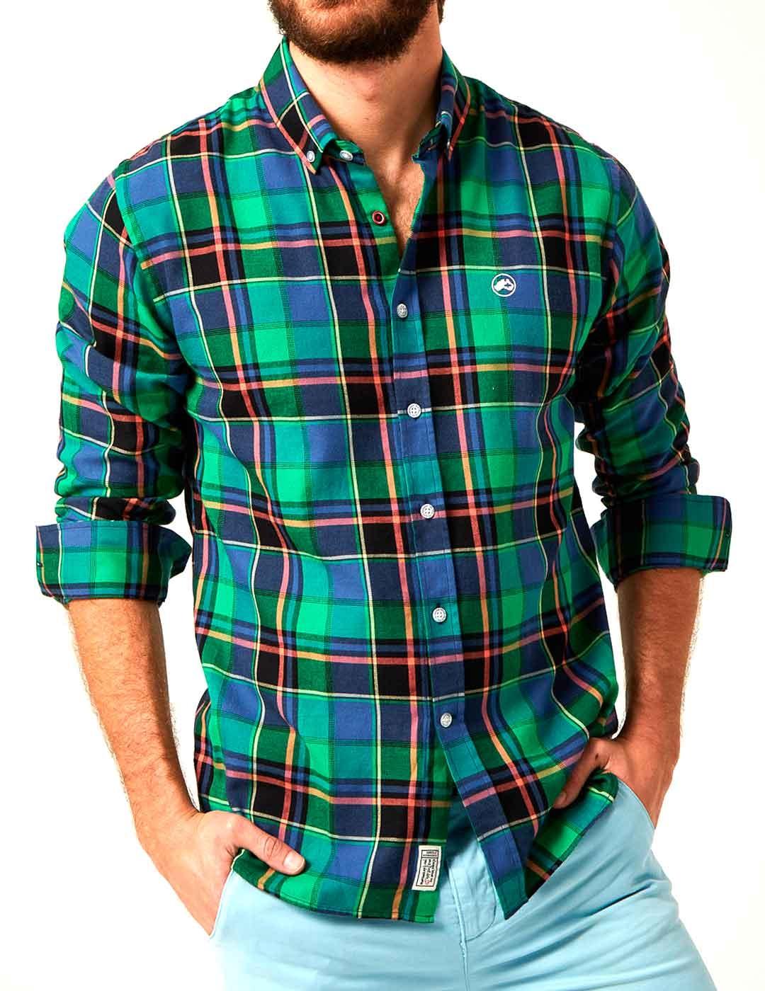 Camisa AltonaDock cuadros verdes Camisas Altonadock