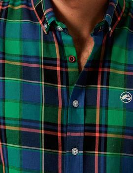 Camisa Altona Dock cuadros verdes para hombre