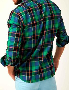 Camisa Altona Dock cuadros verdes para hombre