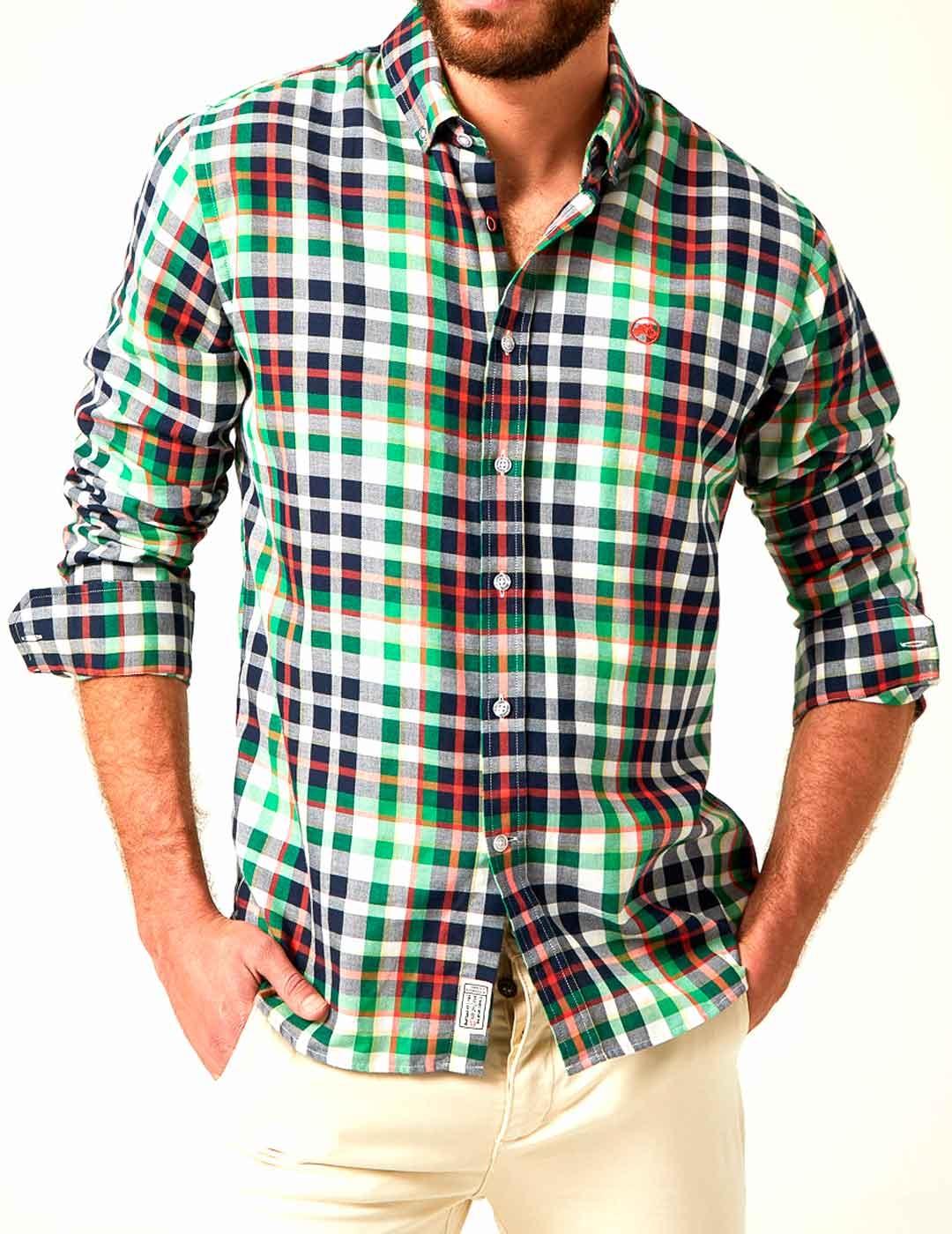 Camisa Altona Dock cuadros fuertes para hombre