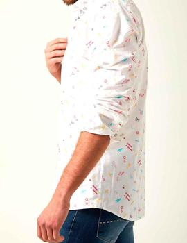 Camisa estampada Altona Dock con dibujos surferos