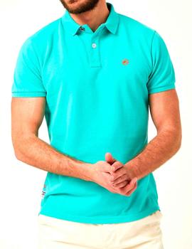 Polo Altona Dock verde menta básico para hombre