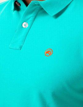 Polo Altona Dock verde menta básico para hombre