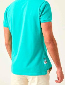 Polo Altona Dock verde menta básico para hombre