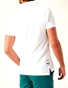 Polo Altona Dock blanco liso para hombre