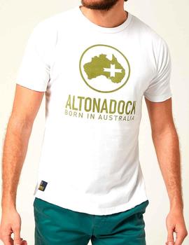 Camiseta Altona Dock blanca logo Born In Australia