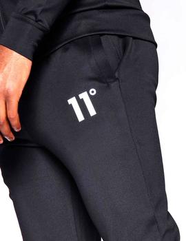 Pantalón chándal 11 Degrees negro tejido poliester