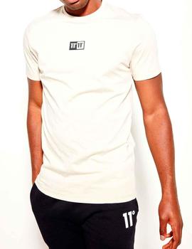 Camiseta 11 Degrees Onyx beige logo en el centro