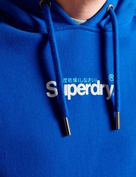 Sudadera Superdry azulón logo pequeño para hombre