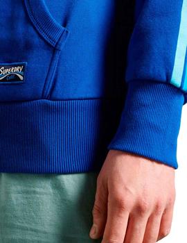 Sudadera Superdry azulón logo pequeño para hombre