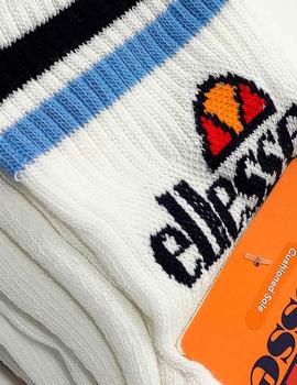 Calcetines Ellesse blancos raya azul para hombre