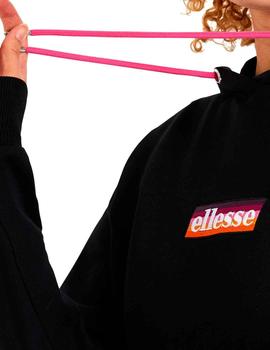 Sudadera capucha Ellesse Box logo negra para chica