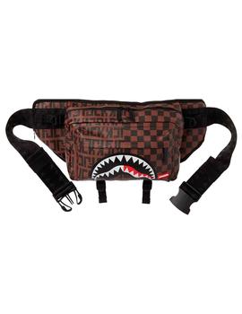 Riñonera Sprayground Cargo boca tiburón marrón